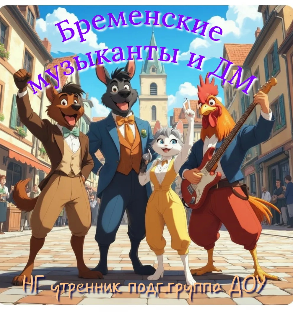Сценарий НГ утренника мюзикла "Бременские музыканты и Дед Мороз" для детей 6-7 лет